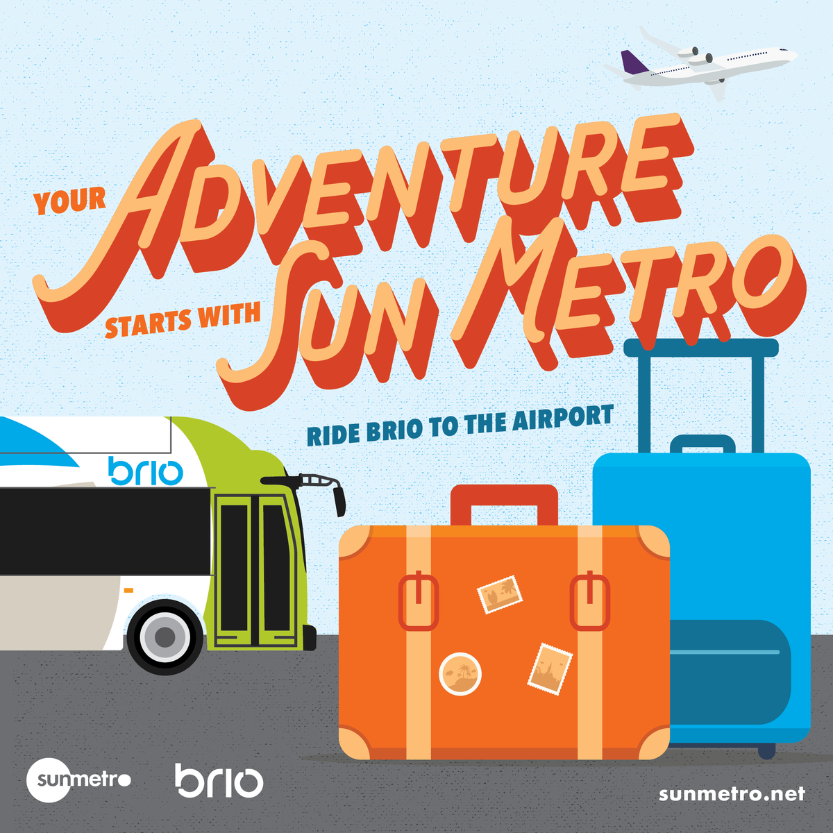 SunMetro's tweet photo. Your adventure starts with Sun Metro! Ride Brio to the airport.

For more Information:
Visit https://t.co/KDwNYAq6UB or
all 915-212-3333

#brio #MontanaBrio #SunMetro #ArriveInStyle #SeamlessTravelExperience #ModernTransit #JourneyStartsHere #EPIA #travel #flight #flyep https://t.co/gEwCCwuDmE