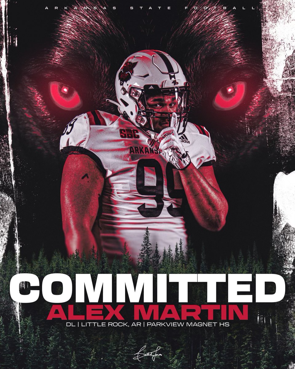 AlexMartin76_'s tweet photo. I want thank my parents, coaches , teammates, and everyone along the way! With that being said I’m committing to A-State!! #wolvesup
@ParkviewLr @CoachReynolds81 @ArRecruitingGuy @CoachButchJones https://t.co/yiB7YISPs9