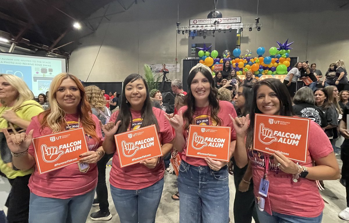 Falcon Alum! <a href="/KristieGMendoza/">Kristie</a> <a href="/syd_sgarcia/">Sydney Garcia</a> <a href="/Ms_V456/">Mayra Venegas</a> 
#ECISD #impact #Convocation2023 #BuildingPease <a href="/utpb/">UT Permian Basin</a> #foreverfalcons