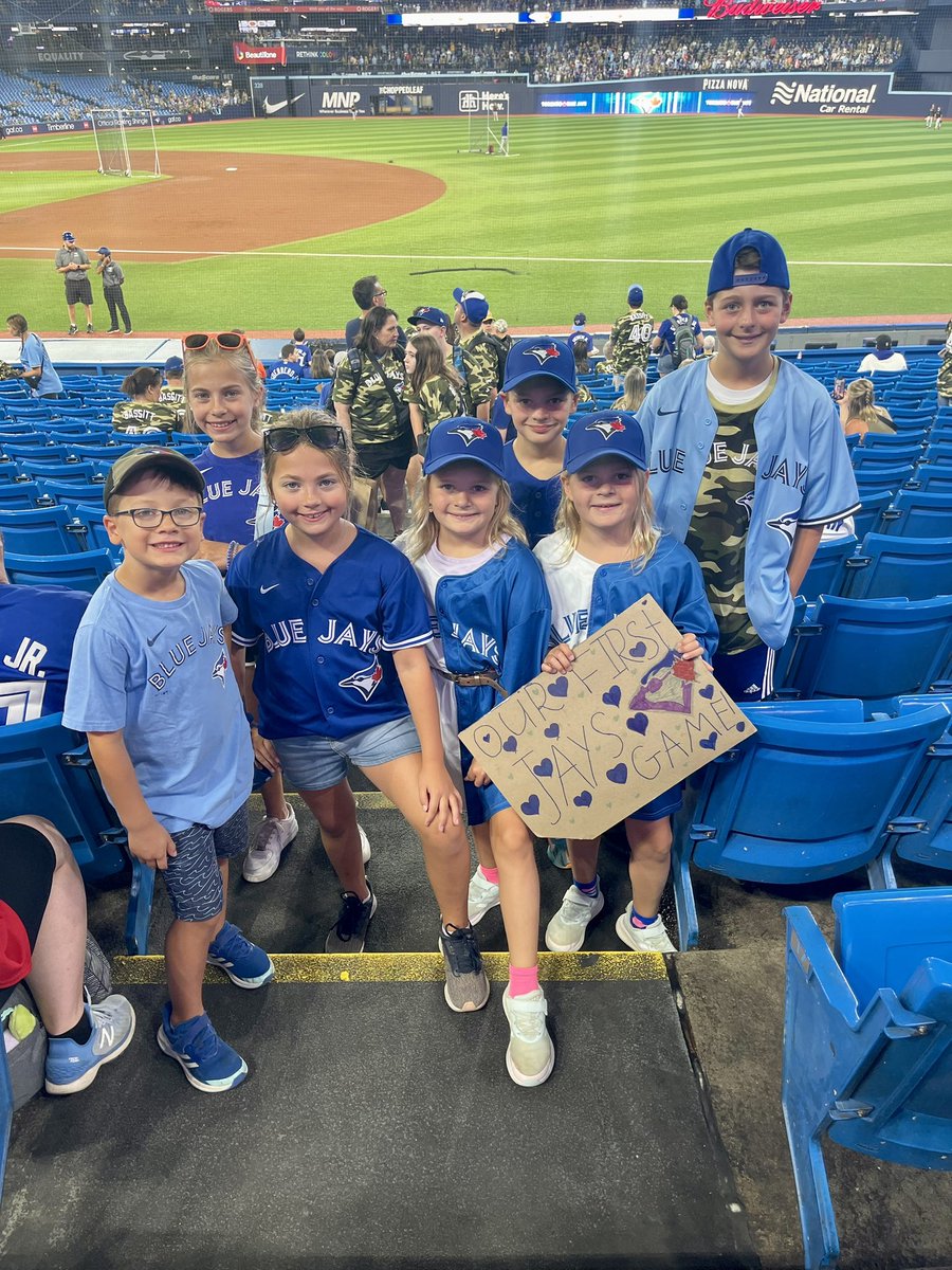 NLalka's tweet photo. First game!  Go Jays Go! #NextLevel https://t.co/mZkEJxOxst