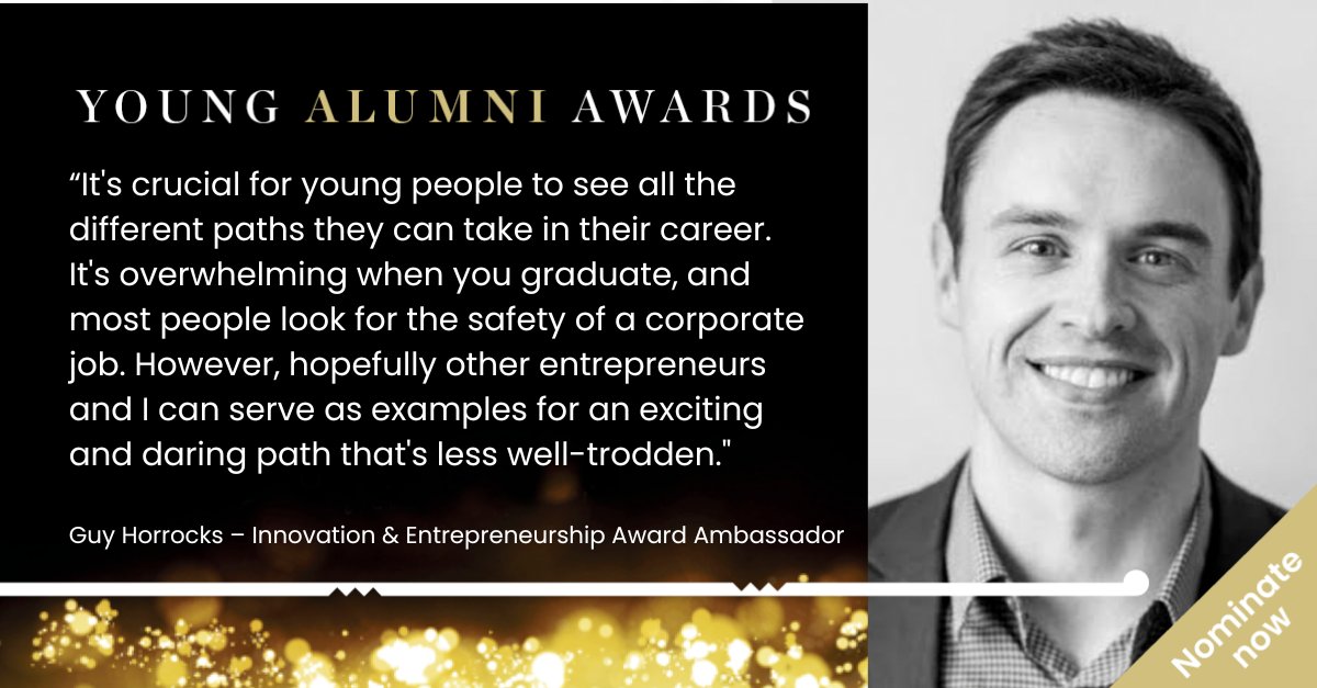 Get to know <a href="/GuyHorrocks/">GuyHorrocks</a> – Innovation &amp; Entrepreneurship Award Ambassador.

Guy’s career in tech started at UC when he won the 2006 Entre Entrepreneurial Award. He worked with brands like Sephora, HBO, Dreamworks, CNN and Expedia. If that seems impressive, Guy started the first