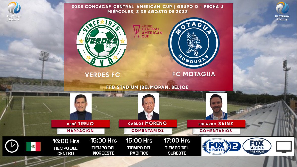 ramonovic09's tweet photo. #ConcacafCentralAmericanCup #Fecha1 | #VerdesFC 🆚 @MOTAGUAcom
🇧🇿 #Verdes 🇭🇳 #Motagua
🗓️ Hoy
🇲🇽 ⏰ 16:00 Hrs TC, 15:00 Hrs TP
📺 @FOXSportsMX 2, #FSPremiumMX
📱💻 @PrimeVideoMX
🎤 @renetrejo19
🎤📝 @carlosmoreno_w
🎤📝 @lalosainz
🤳🏼 #CCCxFXMX #VERMOT https://t.co/hYDwlUx9NX