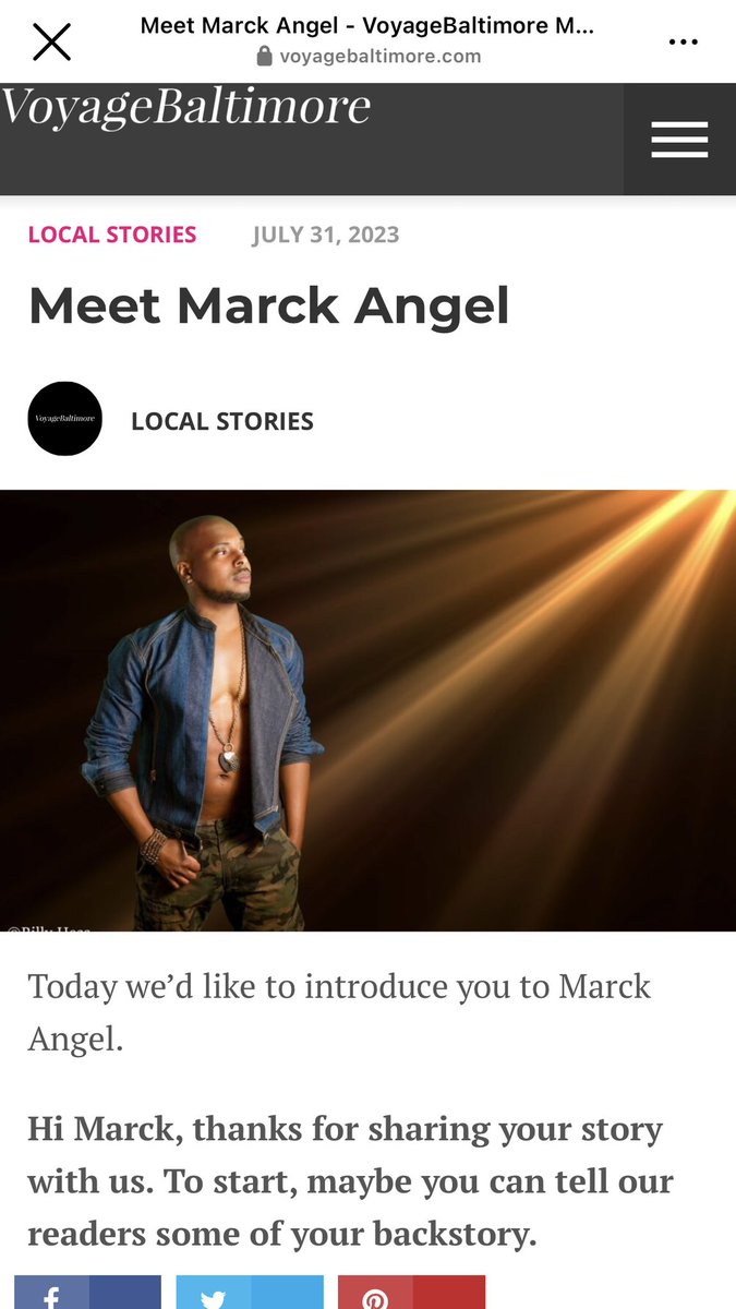 MarckAngel's tweet photo. Shout out to VOYAGE BALTIMORE for the fab feature in their July-August edition of โBaltimoreโs Most Inspiring Storiesโ! Check out the full interview | https://t.co/xblhHUZD6d
#MarckAngel #voyagebaltimore #interview #SeraphimTour #SeraphimMovie #lgbtmusician #singerdancer https://t.co/kiNAhxKitj