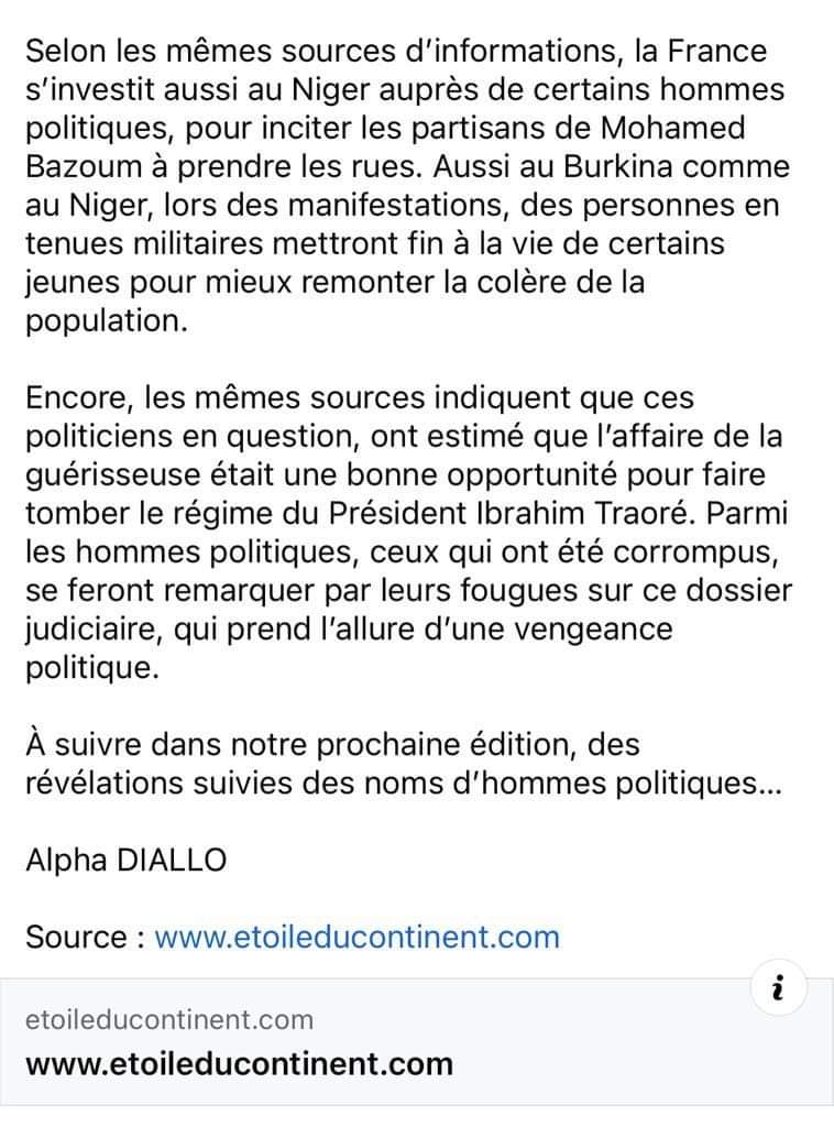 #Burkina : Quand le Directeur de la Communication présidentielle Noufé Nestor se trompe de page de Fake News!
Et ce criminel se fait passer depuis des mois pour un peul (Diallo) !
Dieu ne dort pas !