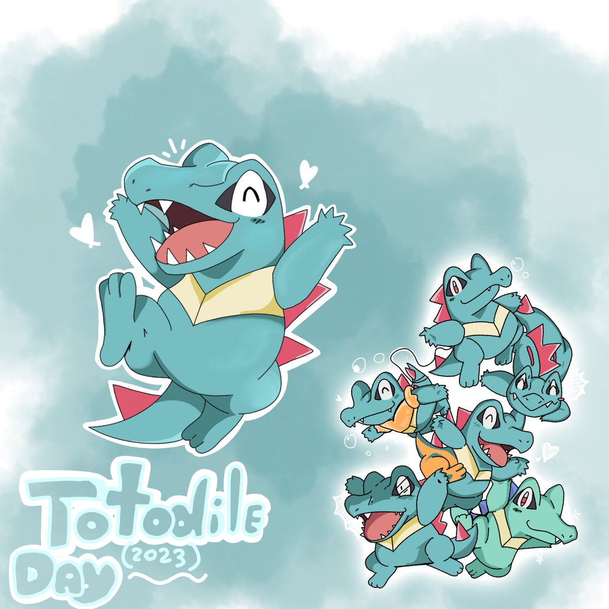 Happy Totodile Day!!! 🏝️🌊🐊

#ワニノコの日 #Totodile #Pokemon #アニポケ