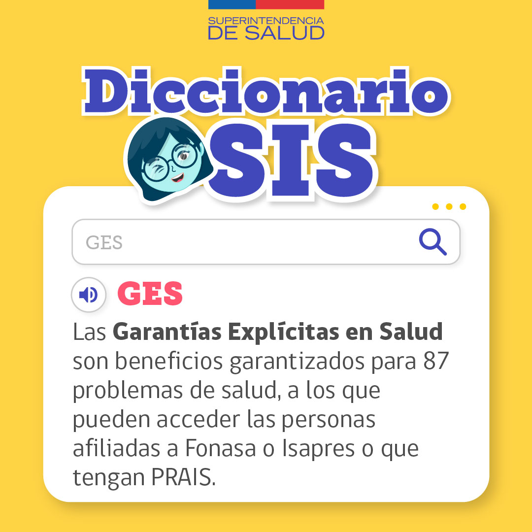 susa_sis's tweet photo. Usa: #DiccionarioSIS para dejarnos los términos que no entiendes en salud o en nuestras publicaciones.

¡Acá te dejo la primera! ¿Sabes qué significa GES? 👇 https://t.co/lljoGxsk2e