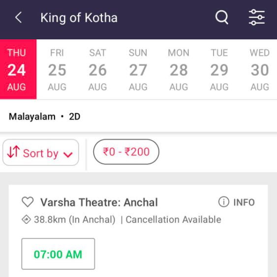 MalayalamReview's tweet photo. #KingOfKotha Advance Booking Started, Booking in more screens will open soon

Very good online and offline promotions &amp; Started early advance booking - All set for a massive opening

Onam 2023 https://t.co/ieNRsKIZcv