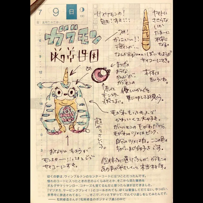 ほぼ日2023.7.9〜12
ガブモンの話
ピノッキモンの話
アルケニモンの話
オーガモンの話 
