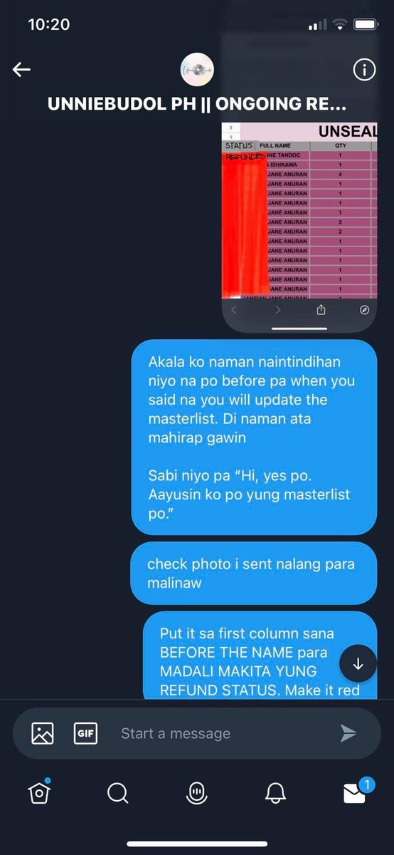 ot7baes's tweet photo. @real___mrspcy @UnnieBudol_PH @patcdein We were so understanding about your situation at first kasi your supplier scammed you. Pero it’s your responsibility rin to refund us as your buyers. @UnnieBudol_PH @patcdein @ljpfolklore https://t.co/spVxlW1QA8