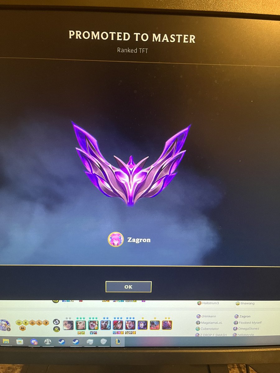 Just hit Masters in TFT for the first time