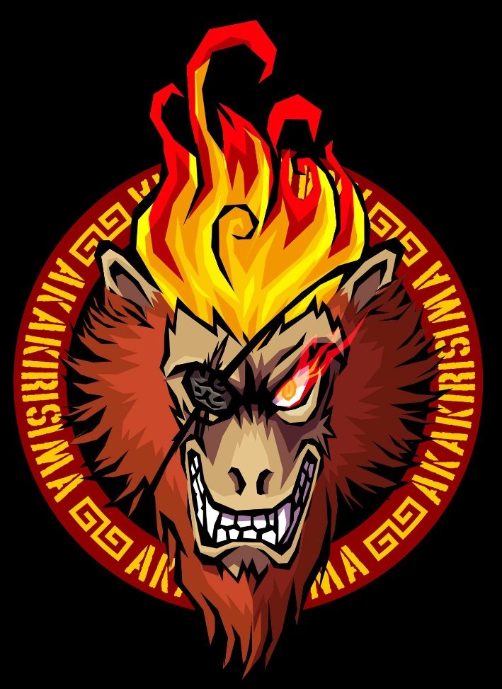 akakirisima812's tweet image. 【ご報告】
赤霧島専用エンブレム
「Rampage Wukong」
尊敬してやまないイタズ(@itazu3)さんに御依頼し、作成して頂きました。
デザインのポイントだけを簡単に説明しただけなのに霧島大満足の作品
特にチームなどを作るつもりはありませんが、ステッカー作ったり色んな所で使いたいと思います。