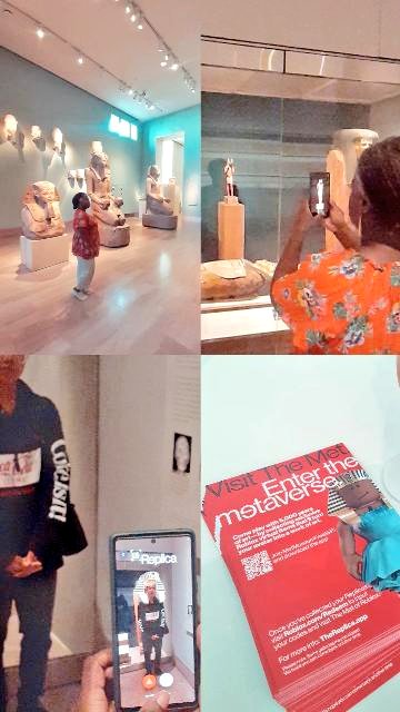 Trying out #TheMetReplica, new augmented reality (#AR) App for @MetMuseum visitors to scan art pieces &amp; digitally interact with them. We LOVE this!

There's also a <a href="/Roblox/">Roblox</a> tie-in in partnership w/ <a href="/Verizon/">Verizon</a>. #tech #mixedreality