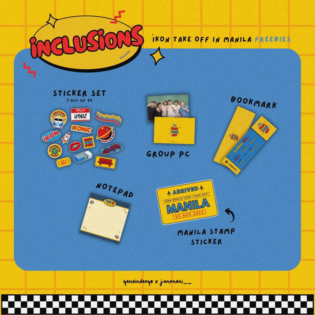 — iKON TAKE OFF IN MANILA freebies

✧ to claim: just show us this tweet
✧ limited quantity
✧ would appreciate trades! 
✧ time and loc: TBA 

*also have another set of freebies, will post details soon! thank youuu! 

#iKON <a href="/iKONIC_143/">iKON GLOBAL iKONIC</a>