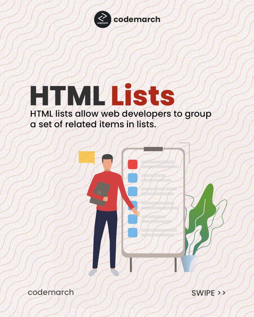 HTML Lists: - Thread from codemarch @codemarch - Rattibha