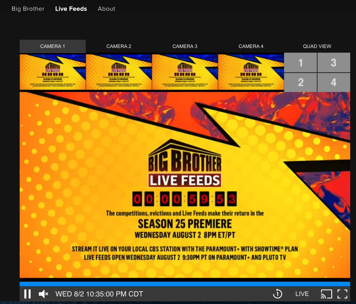 RealFriscoKid's tweet photo. #BB25 One hour until the #BBFeeds go Live! https://t.co/x9ID59r2Hc