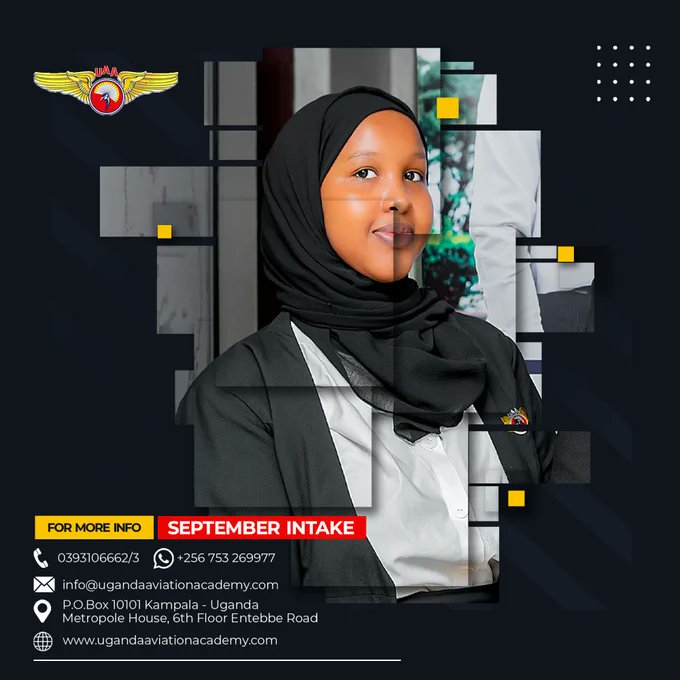 AD: Do you want to join the Aviation family?
Look No further, @ugaviationsch is here for you.
Apply Now-ugandaaviationacademy.com for #SeptemberIntake. #FreemanNewsUG.