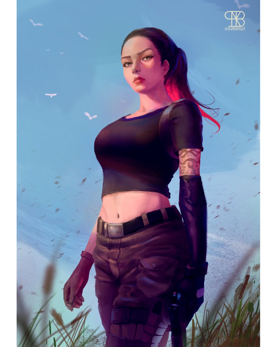 Decided to post my new OC that kind of resembles Lara Croft from Tomb Raider, which is unintentional but yeah, I kinda liked it. 😆😆
-----

#oc #digitalart #illustration #digitalart #tacticalgear #artistsupport #brunette #digitalpainting