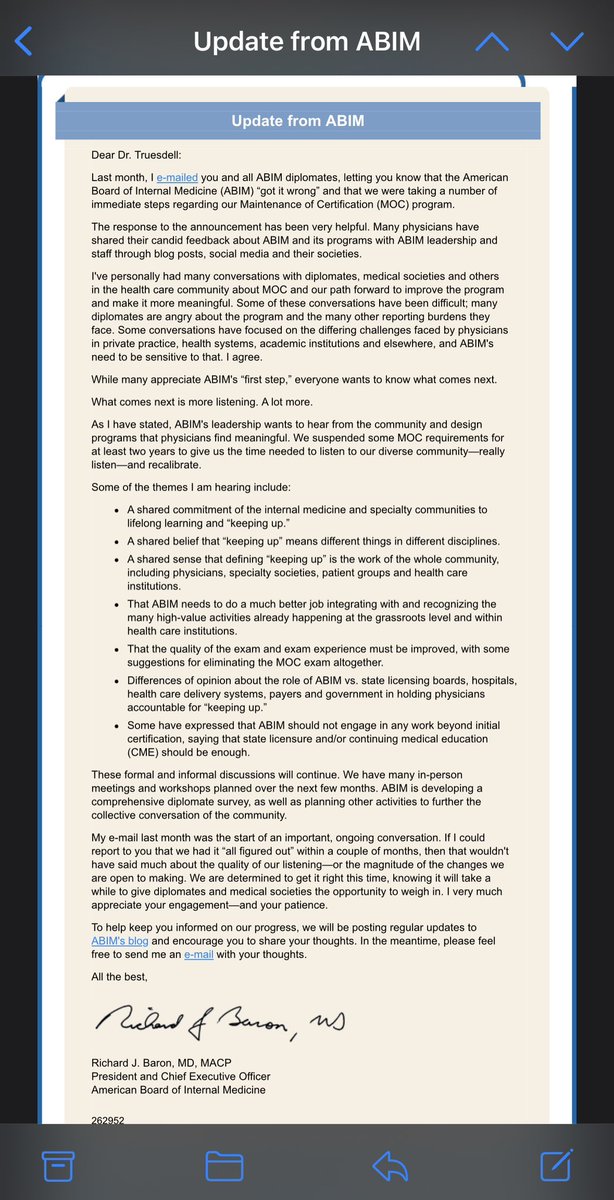 Alex Truesdell (@agtruesdell) on Twitter photo <a href="/ABIMcert/">American Board of Internal Medicine (ABIM)</a> Wrong again? Hey <a href="/ABIMFoundation/">ABIM Foundation</a> <a href="/ABIMcert/">American Board of Internal Medicine (ABIM)</a>: remember your 2015 “we got it wrong” email? I do. 8 years later you’re still all wrong: over and over and over again. Follow your own advice (below) and #EndMOC… <a href="/ABIMcert/">American Board of Internal Medicine (ABIM)</a> Wrong again? Hey <a href="/ABIMFoundation/">ABIM Foundation</a> <a href="/ABIMcert/">American Board of Internal Medicine (ABIM)</a>: remember your 2015 “we got it wrong” email? I do. 8 years later you’re still all wrong: over and over and over again. Follow your own advice (below) and #EndMOC…