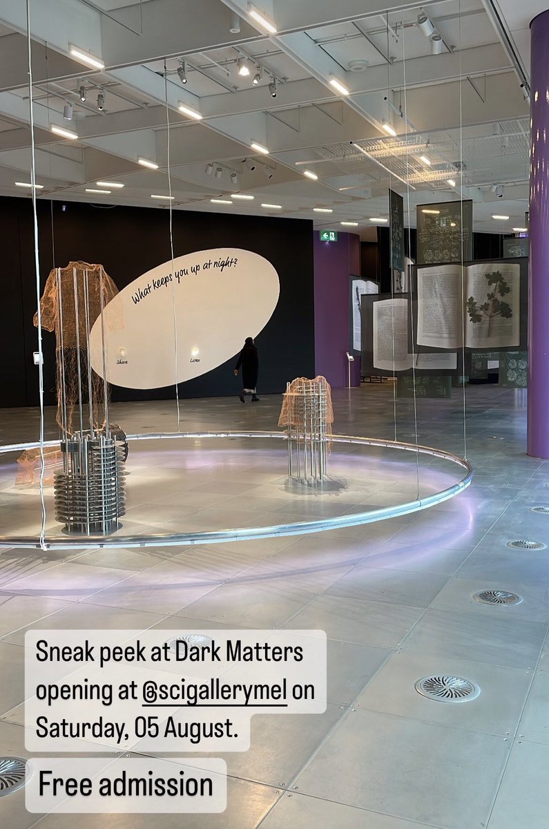 Are you afraid of the dark? Dark Matters, dives into the unseen and unknown by colliding art+science. Themes: physics, mysteries, light & dark, cosmology, invisibility, levitation, magic, fears, time, different dimensions & etc. @scigallerymel @newcardigan @AMaGA_Victoria