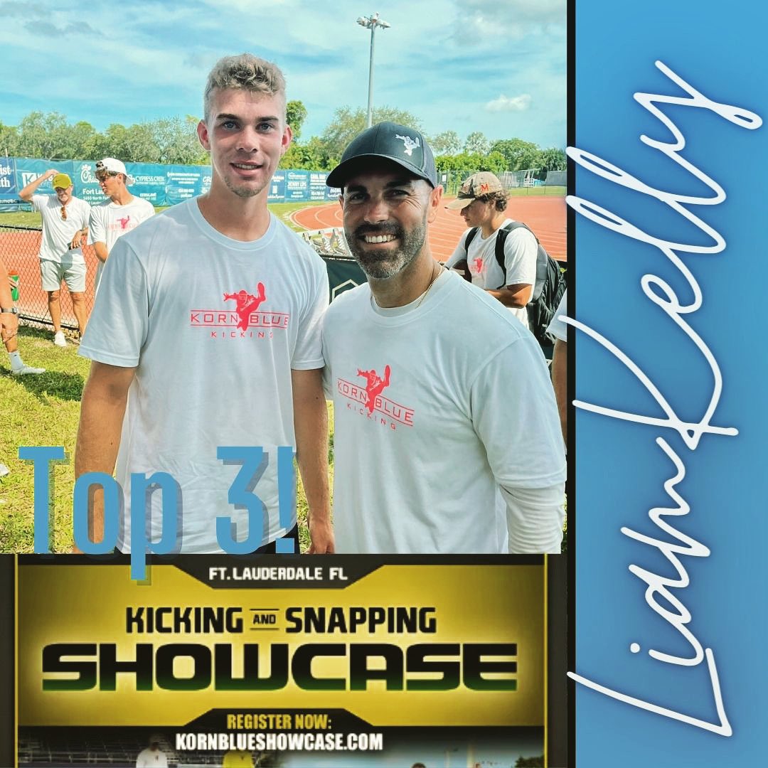 Our very own #TCAPatriots kicker #16 - Liam Kelly - killing it at the Kornblue Kicking Summer Showcase!!! He placed top 3 in the kicking competition. 🔥 Top kickoffs were 75, 73 and 68 yards and went 8/10 in the field goal competition including 50 (x2) and 55 yard field goals.