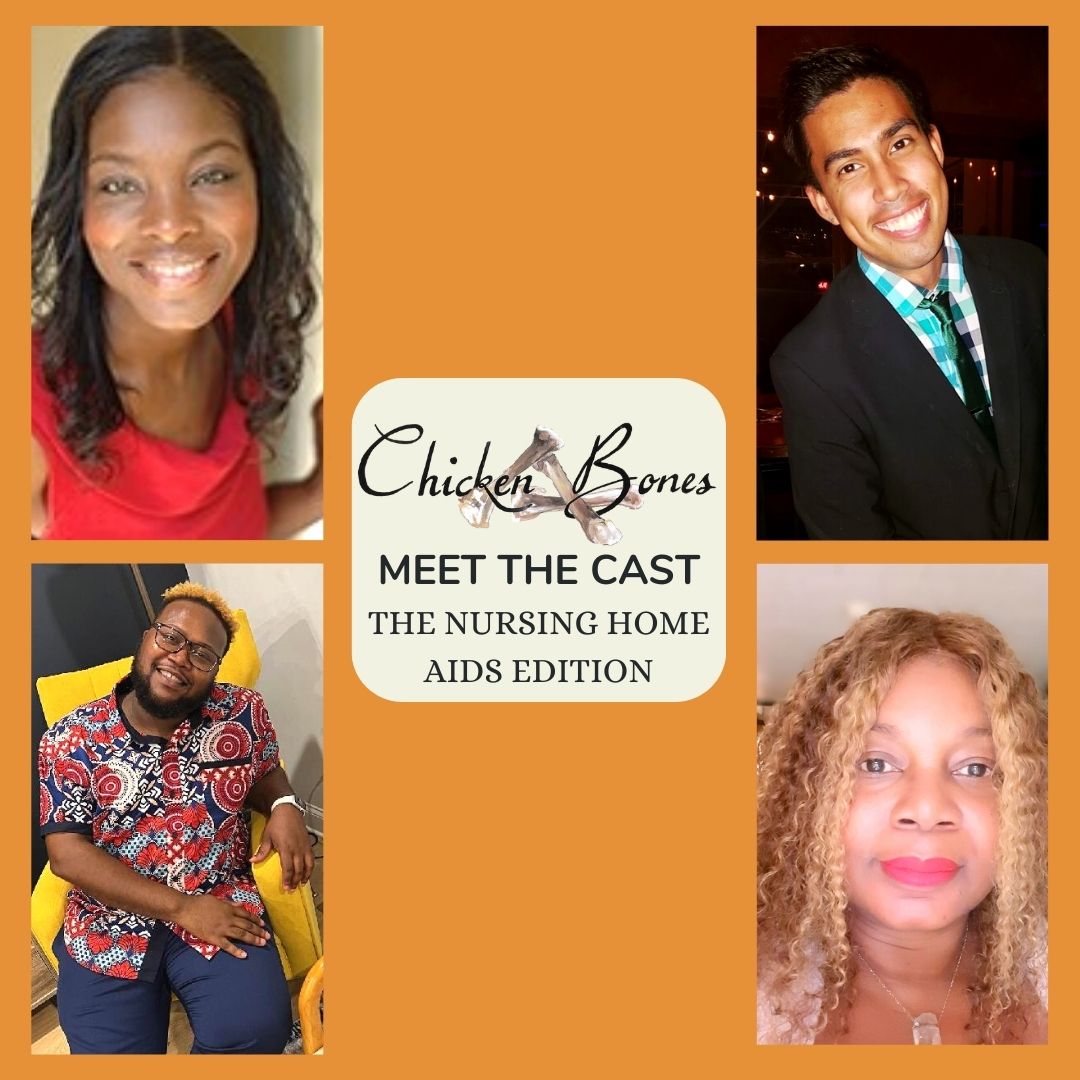 Today's #MeetheCast Week focuses on the actors who will be serving as the 'Nursing Home Aids' within the #ChickenBones story. Whether full of Joy or chasing the rambunctious residents around, the following actors will honor the real life workers in the nursing home sector. 🙏