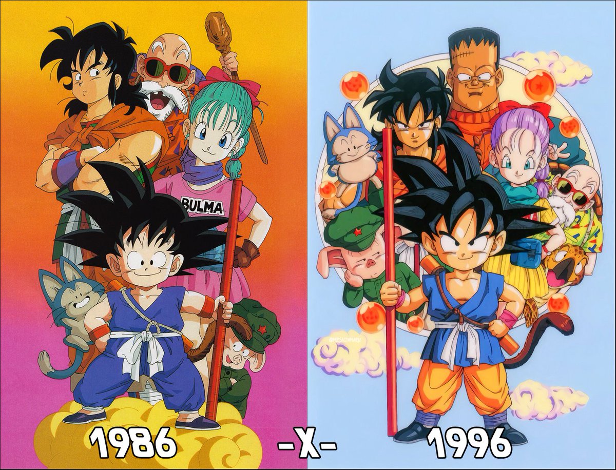Dragon Ball Retro Combo Art Dragon Ball 1986 ~X~ Dragon Ball 1996