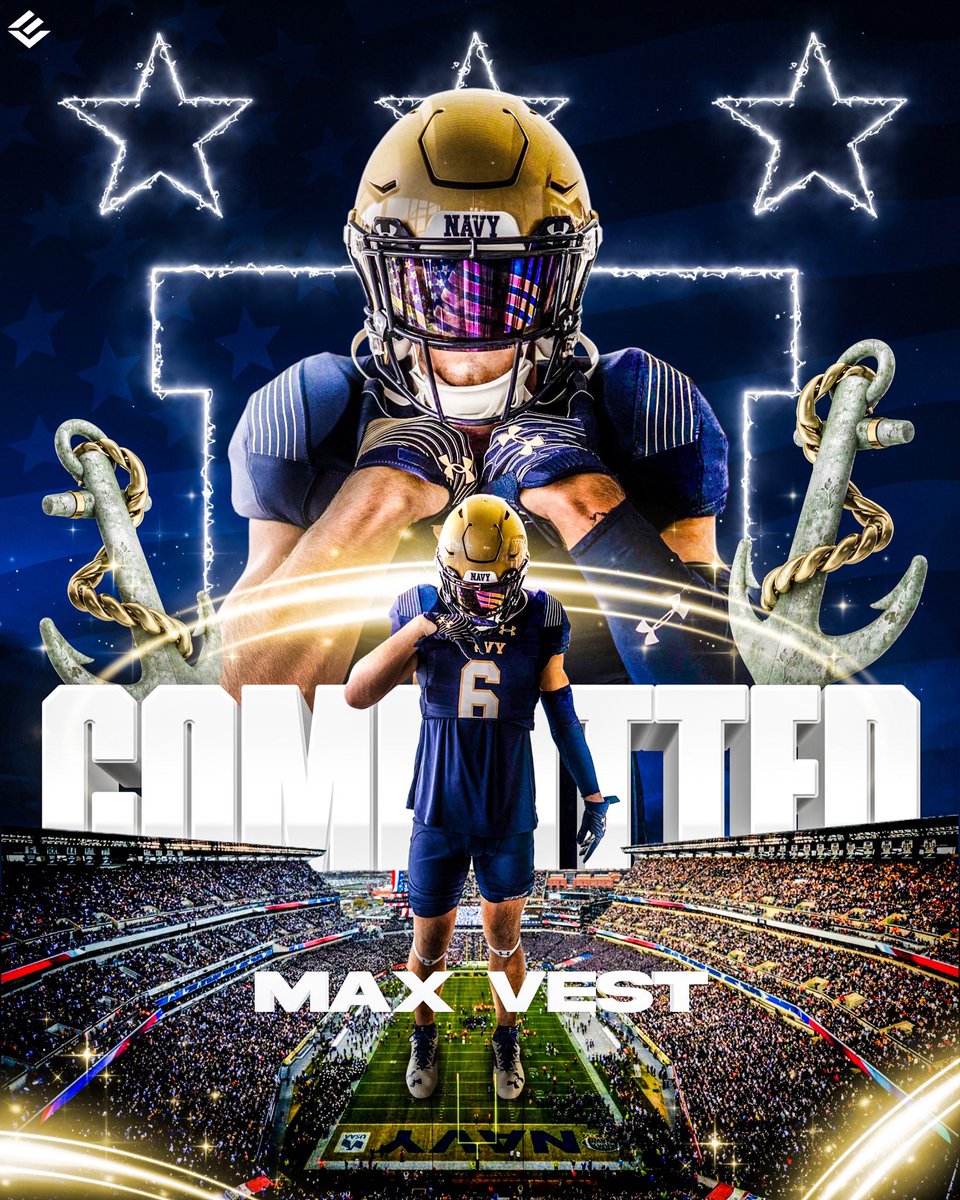 max_vest24's tweet photo. Blessed to announce my commitment to @NavyFB!!! #GoNavy #RollGoats @_CoachNew @CoachRickyBrown @GreenRB21 @D_WallCoach https://t.co/jvLYuqKY73