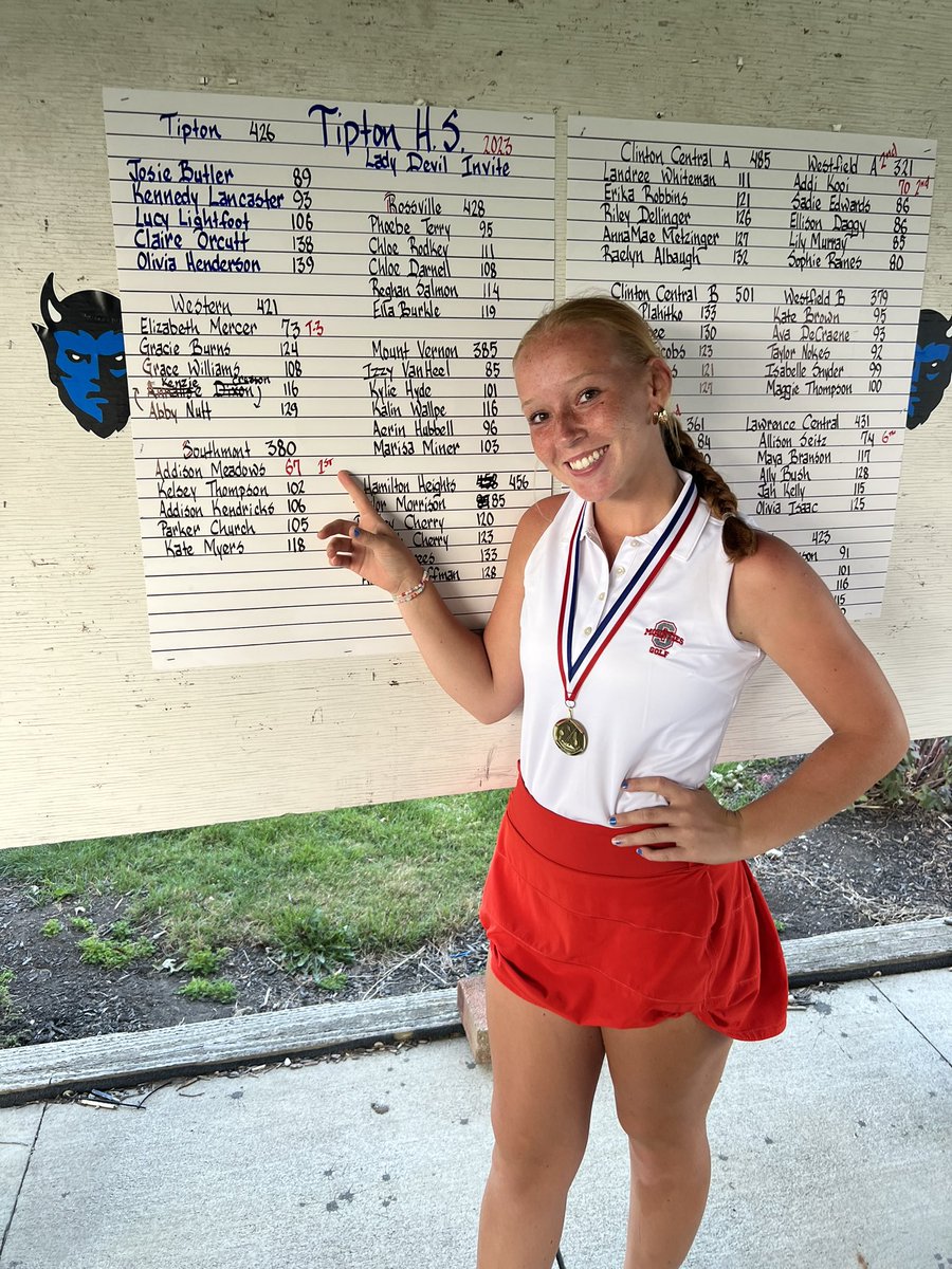 Medalist for the Tipton Invite today! A 67 (-4)