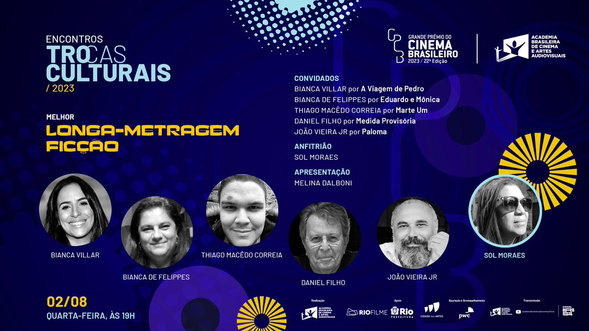 Assista agora ao encontro Trocas Culturais com produtores finalistas de Melhor Longa-Metragem. Ao vivo!

youtube.com/live/qcLhcJrL4…