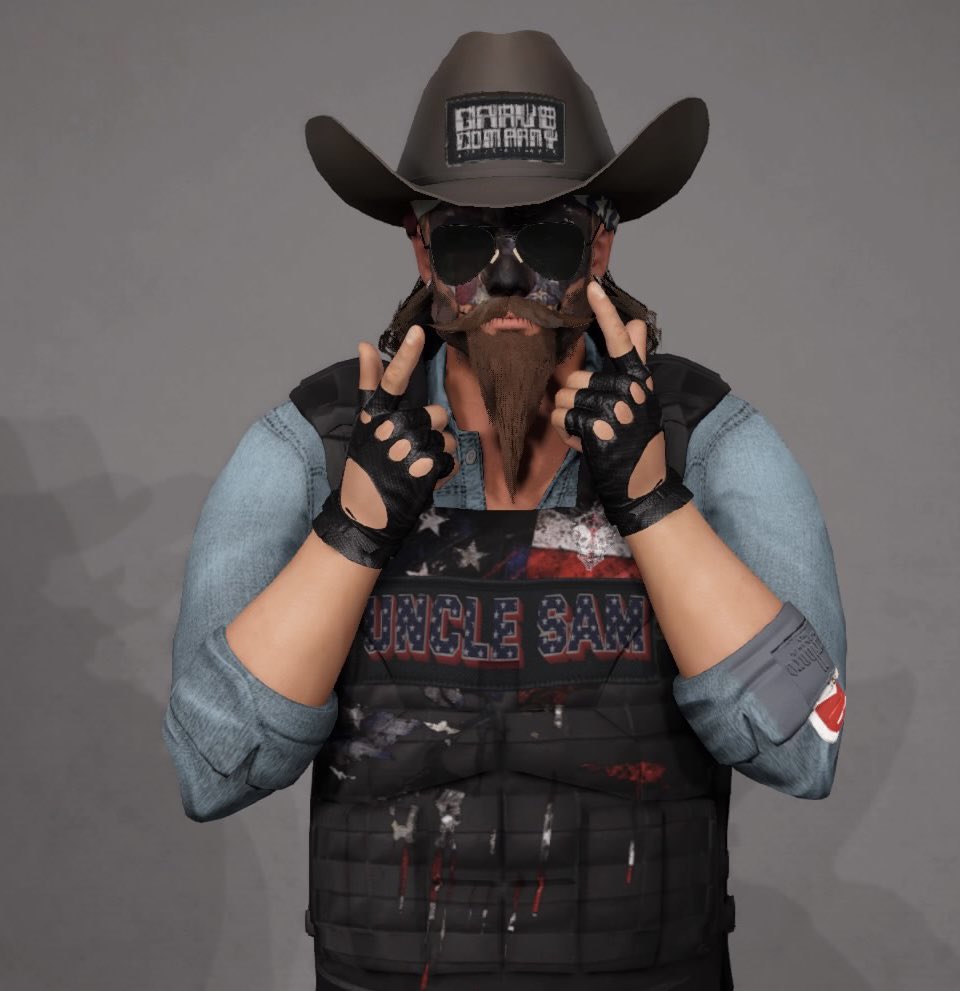turf1654's tweet photo. “Uncle” Sam Patriot. I’m beating a dead horse but I’m really loving the possibilities for these styles so I’m gonna do a couple with different countries. This guy in particular is kind of the jobber of the group #WWE2K23 https://t.co/KhFBgCoBG0
