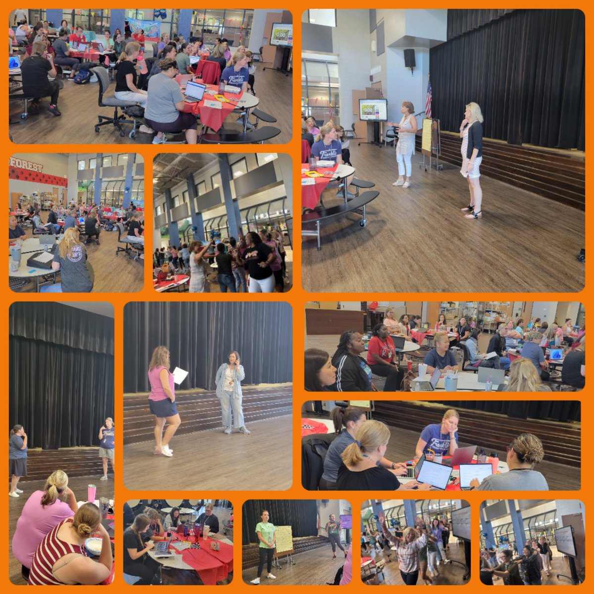 Counselor_PFE's tweet image. PD Day #3 was all about PBIS, discipline and teamwork! We even did a Congo line!! #pfeishappy @HumbleISD_PFE