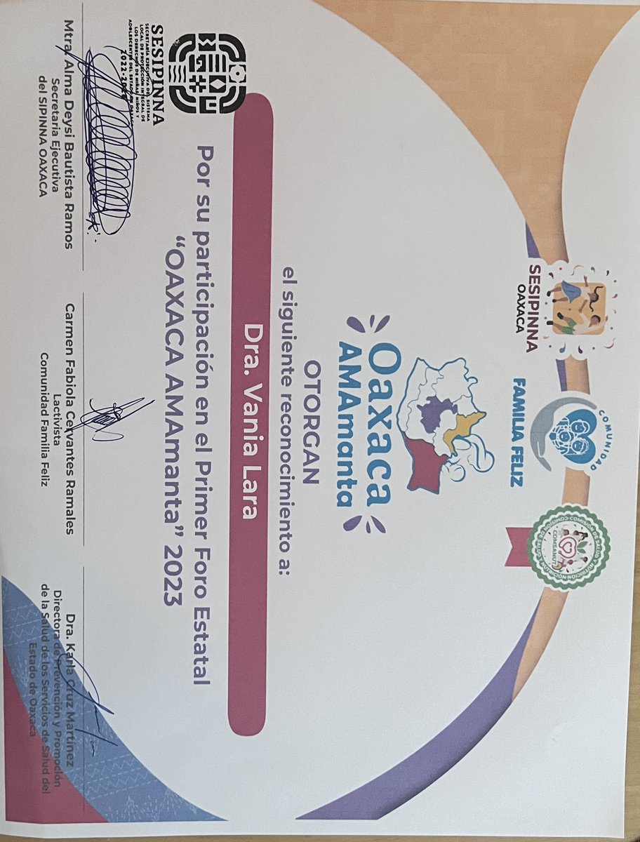 Feliz de haber tenido la oportunidad de participar en el “Primer Foro Estatal Oaxaca AMAmanta”, compartiendo la importancia de la promoción y el apoyo de la lactancia materna en el lugar de trabajo 🏢🤱🏽👨🏽‍💼

#todosxlalactancia #derechoalalactancia #worldbreastfeedingweek2023