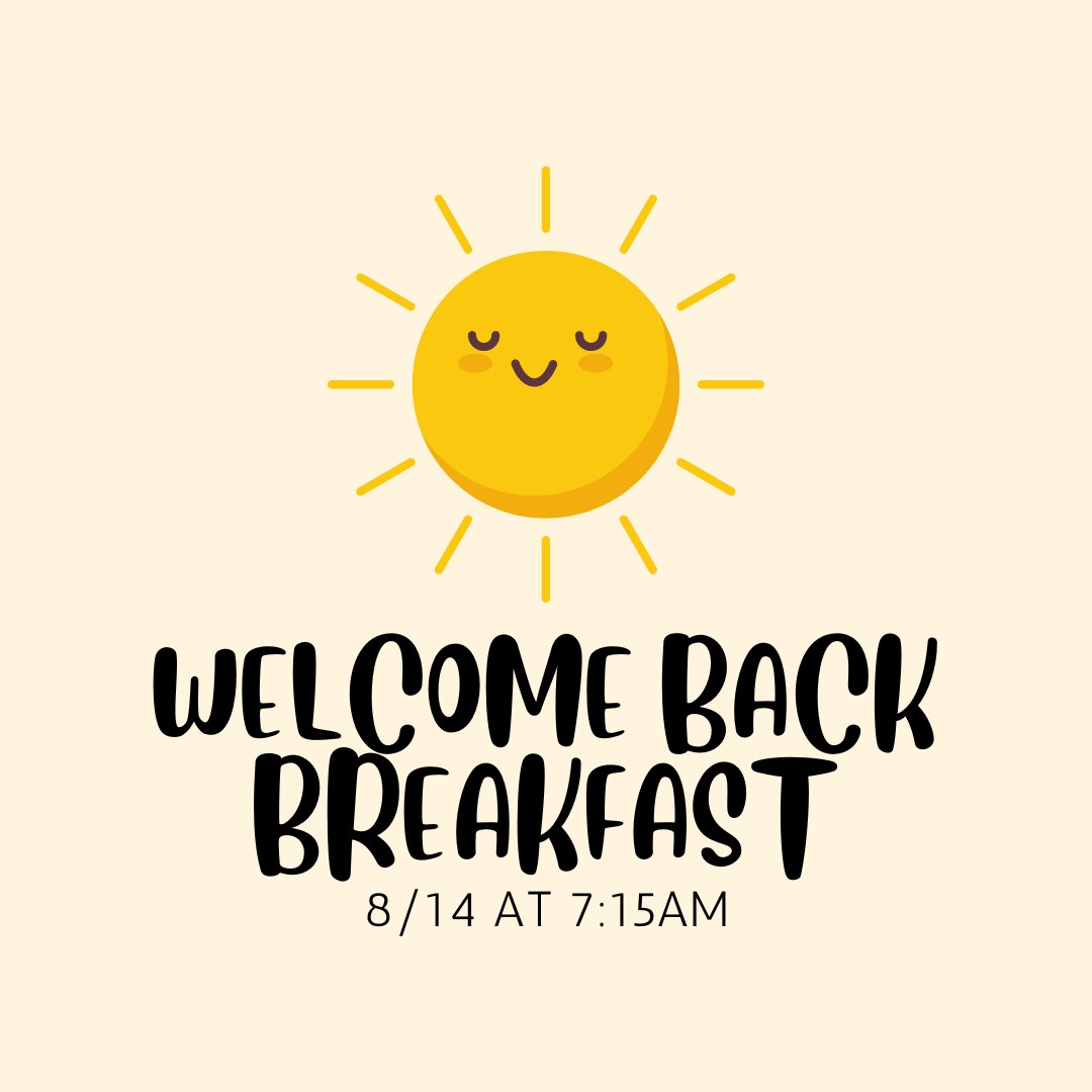 Sign up to welcome back our teacher's with breakfast on Monday, August 14th! signupgenius.com/go/30e0e48a5ae…