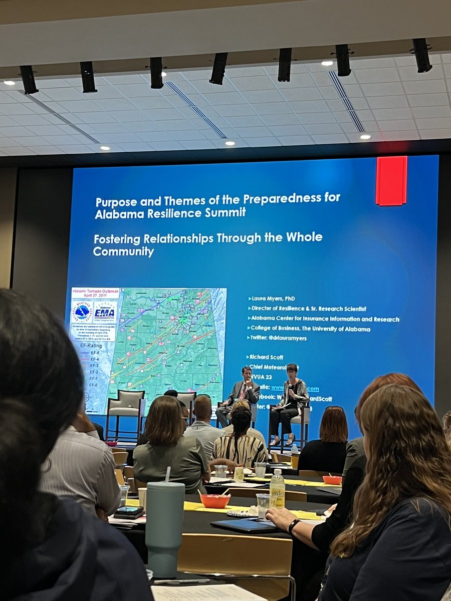 jtorilee's tweet photo. I thoroughly enjoyed attending the Alabama Emergency Management Agency’s Preparedness for Alabama Resilience Summit today. Thanks to @DrLauraMyers for the invitation and for introducing me to @HarmonyWx2023 https://t.co/TEsOUN4iqI
