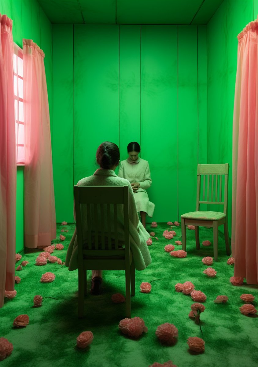 Ai_Art_Account's tweet photo. 🟩 Green 🟩 &amp; 🌸 Pink 🌸

#midjourney #midjourneyprompt #art #newart #randomaiartworks #ai_art_gallery #aiartfamily #aiart #collectart #promptart #generativeart #loveallart #greenart #green #pink #pinkart #pinkfashion #greenfashion #seated #offputting #oddart #hashtaggod https://t.co/RZXo2UyNFu