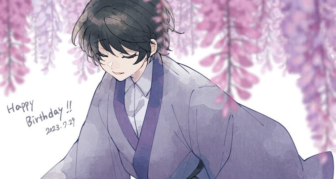 「kimono wisteria」 illustration images(Latest)