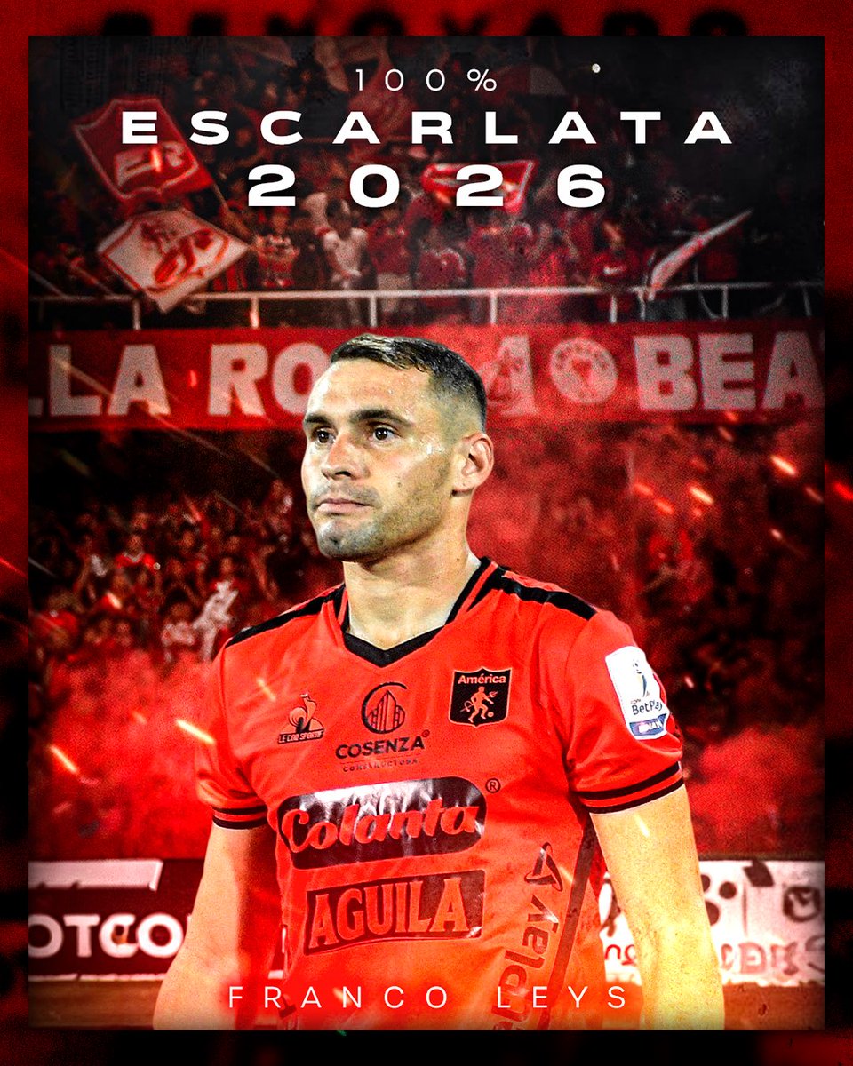 PduPOficial's tweet photo. 🇦🇷 ¡FRANCO #LEYS ES 100% ESCARLATA! ✒️
🇦🇹 #AméricadeCali hizo OFICIAL la noticia que te adelantamos el pasado 17 de Julio.
#PasióndeunPueblo • #Leys2026 https://t.co/jvc3Wq1Mc0