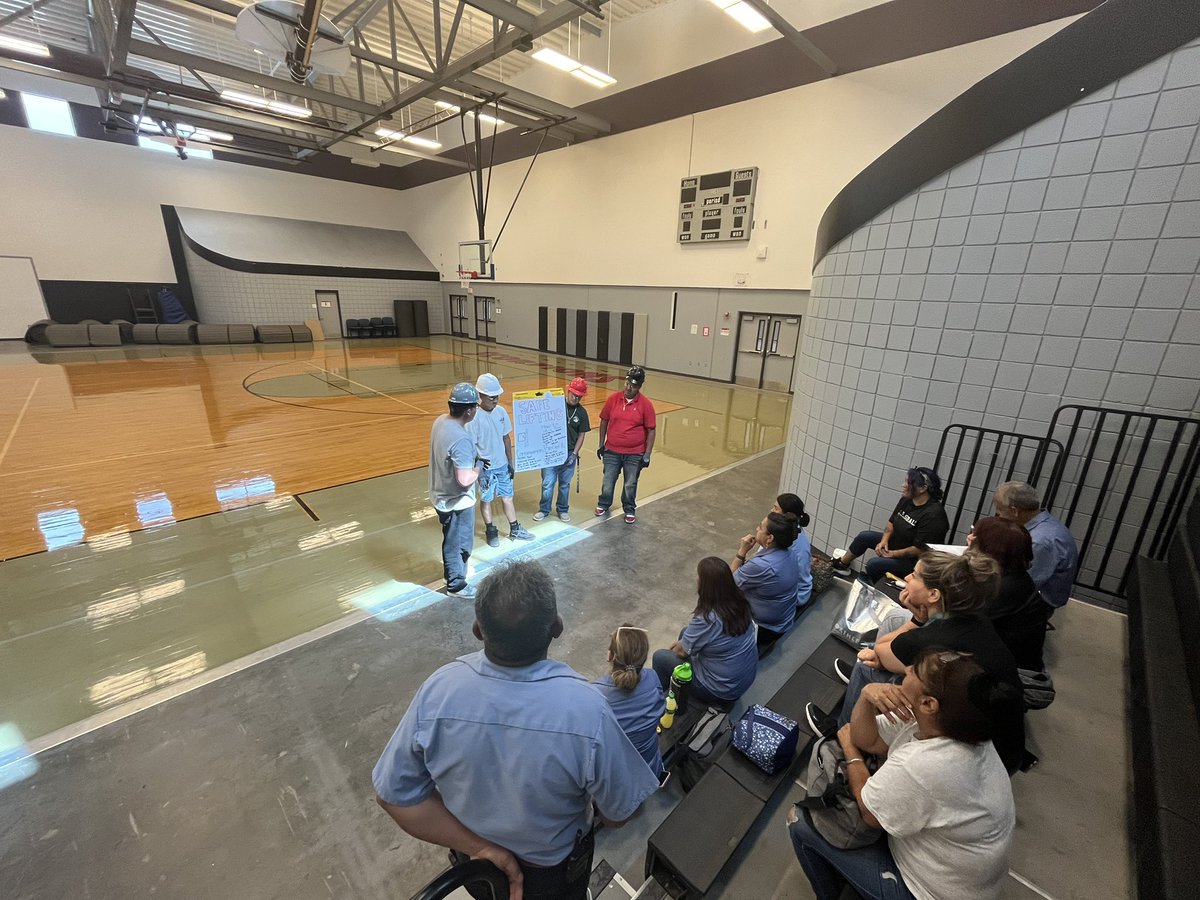 high_scorpion's tweet photo. 1st Safety Topic of the week (safety lifting techniques). The Custodians Department reviewing there knowledge. #ScorpioStrong,#RepTheH,#WeAreClint https://t.co/hemz6UM8Ne