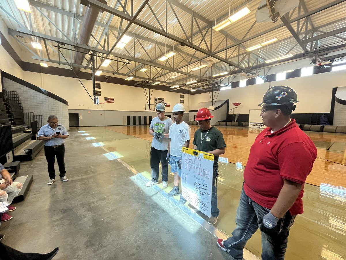 high_scorpion's tweet photo. 1st Safety Topic of the week (safety lifting techniques). The Custodians Department reviewing there knowledge. #ScorpioStrong,#RepTheH,#WeAreClint https://t.co/hemz6UM8Ne