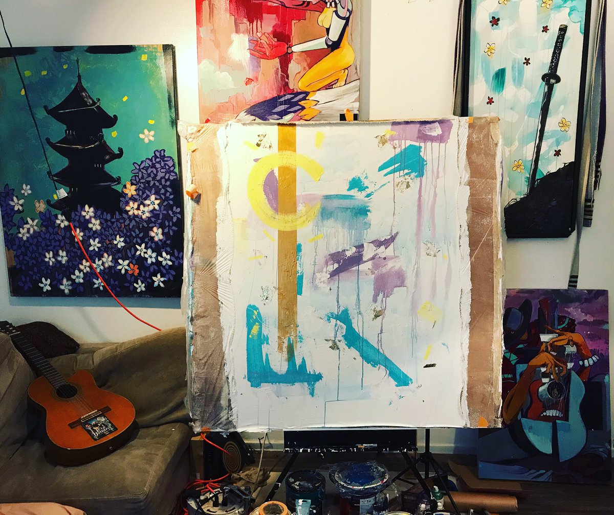 When you get to see inside an artists studio you get a glimpse of the process. During the process every stage is art because every stage is an enjoyment of love