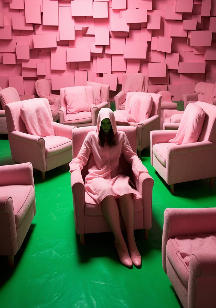 Ai_Art_Account's tweet photo. 🟩 Green 🟩 &amp; 🌸 Pink 🌸

#midjourney #midjourneyprompt #art #newart #randomaiartworks #ai_art_gallery #aiartfamily #aiart #collectart #promptart #generativeart #loveallart #greenart #green #pink #pinkart #pinkfashion #greenfashion #seated #offputting #oddart #hashtaggod https://t.co/8e02OufJgg