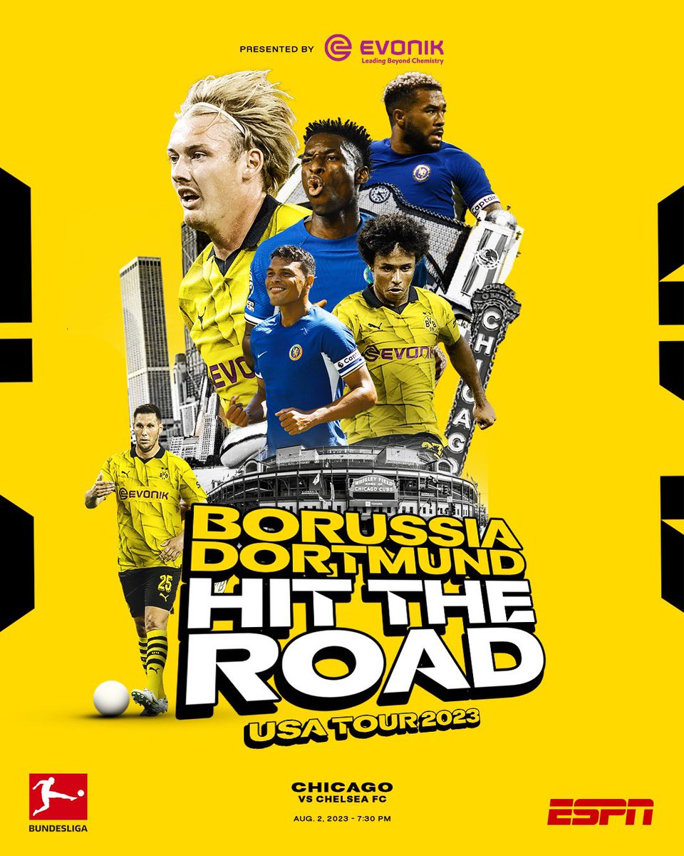 BUNDZONE's tweet image. ♦️ مباراة ودية دولية
🏟️اليوم في سولدير فيلد - شيكاغو  🇺🇸
🔸 تشيلسي 🆚 بروسيا دورتموند 🐝
🕜1:30 بتوقيت الجزائر// 3:30 بتوقيت مكة المكرمة

📺القنوات الناقلة: 
Kuwait Sport plus  HD 🇰🇼
 
Sharjah Sports UAE 🇦🇪

YouTube + VPN 🇩🇪
#CHEBVB
