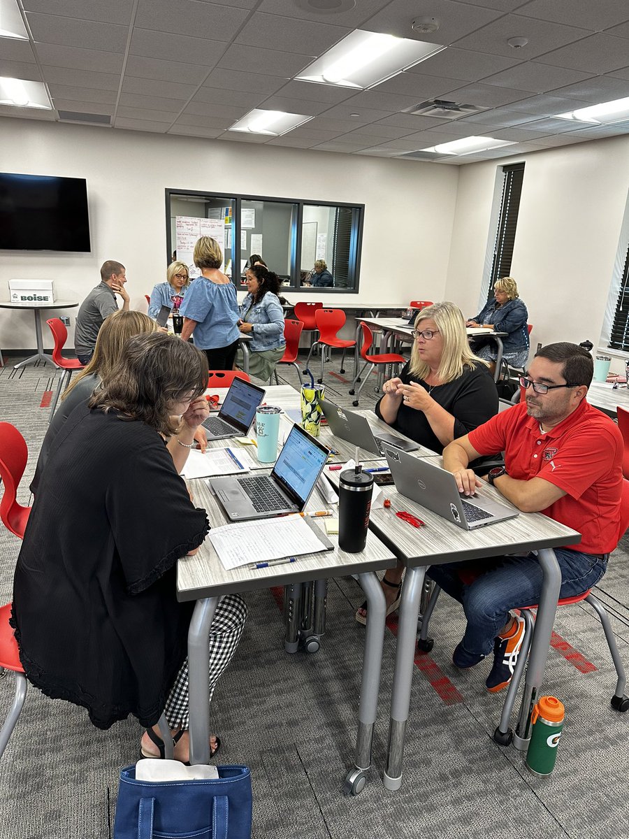 5loriline's tweet image. Digging deeper into the @NIETteach Teaching &amp;amp; Learning Standards today at @GoshenSchools THEN we backwards designed our ILT long range plans based on the new learning! Thanks for coleading with me @thussey20. #highlevelthinking