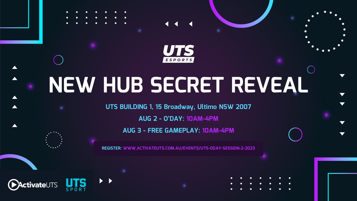 Join us today in Building 1, lower levels near the underground, and immerse yourself in the newly revealed UTS Esports facility. 

We need you to test it out and give your expert feedback.  

#UTSEsports #NewHomeReveal #TopSecret