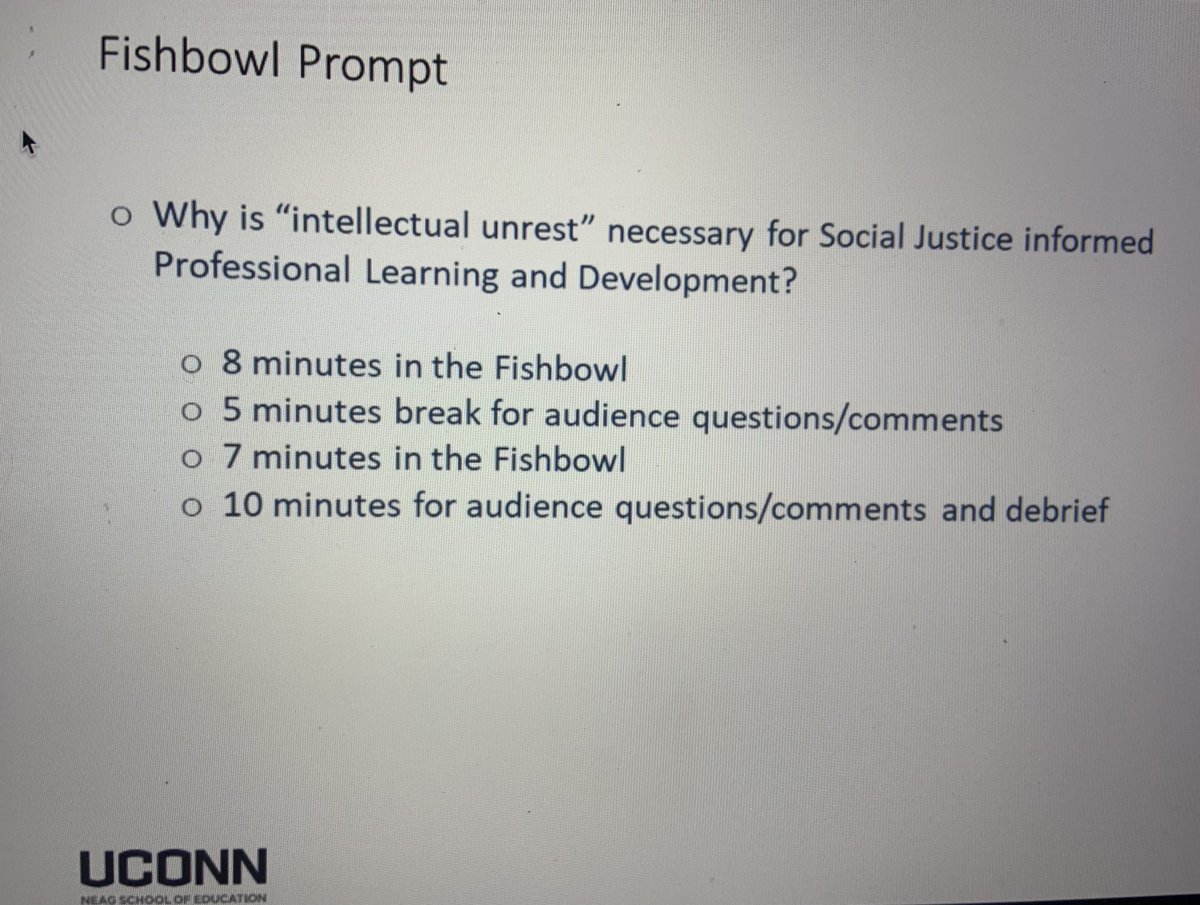 TinocoR0402's tweet photo. Never done an online version of a fishbowl. While a little scary, the process brought much insight and challenged my thinking.  #EDLR5402 #UCAPP https://t.co/I32eAp0aXe