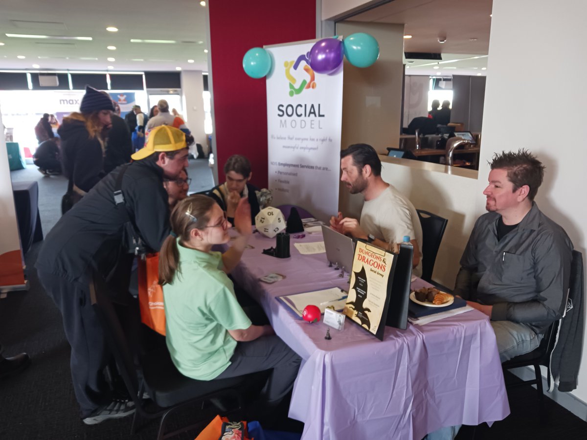 SocialModelAU's tweet image. Such a great experience running Dungeon &amp;amp; Dragons at the Hunter Future Choices Transition Expo for Students with Disability 🔥🐲🎲

This was to promote our new #DungeonsAndDragons social group that will be starting soon