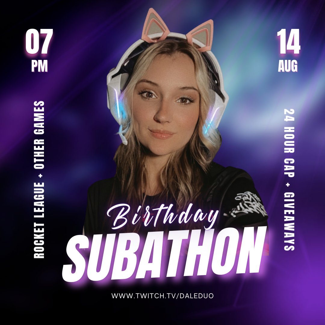 What's funnier than 24? 25!!!

📅 Mark your calendars for August 14-15! 🎉 

Join me for viewer games, exciting giveaways, and epic challenges! We kick off at 7pm Central on August 14 with the possibility of streaming 24 WHOLE HOURS! It's going to be a blast! See you there! 🎁🎮