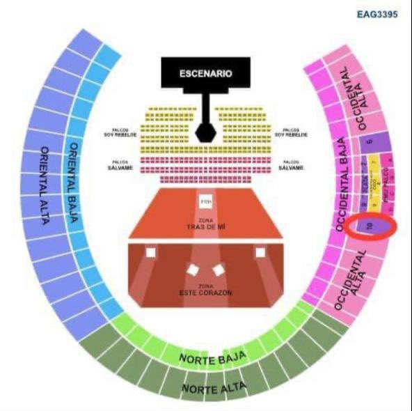 Hola! 
Vendo 2 entradas para el concierto de RBD en Medellín- Colombia 
Fecha: 6 de noviembre
Localidad: Occidental Alta Plata SECTOR 10
Trasferencia de entradas de forma segura por medio de la misma plataforma eTicket