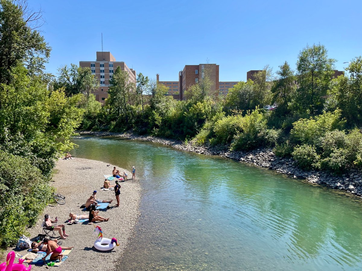 It’s a hot one in #yyc #Calgary today. Nothing like nice cool river to help out.