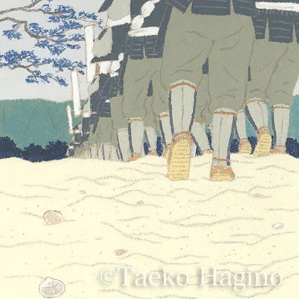北國新聞、富山新聞連載小説 安部龍太郎さん作「銀嶺のかなた」第203~206回挿絵です。